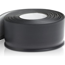 Proflex Black Vinyl Wall Base 6 inch X 20 ft - Wall Base Trim with Super Strong Peel and Stick Adhesive Back - Flexible Self Stick Vinyl Wall Base - Easy Install Vinyl Floor Base with Toe