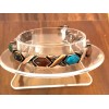 Shameg Multi Color Stones Copper Magnetic Link Bracelet Arthritis Pain