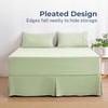 Dreamaker King Single Fully Fitted Microfibre Pleated Valance, 33cm Drop