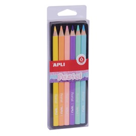 APLI 18059 Jumbo Pastel Colouring Pencils Assorted Box of 6