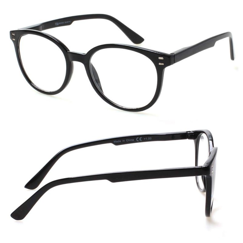 3 Pack Reading Glasses Spring Hinge Stylish Readers Black/Tortoise for