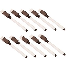 CCINEE Whiteboard Marker Pens with Black Colour, Dry Wipe Fine Tip Marker Pens for Whiteboard, Magnetic Erasable Pen with Eraser, Office Classroom Teacher Family Supplie (20)