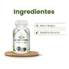 Maca Negra Orgánica Ya'ax Vida: Cápsulas Veganas para Potencia y