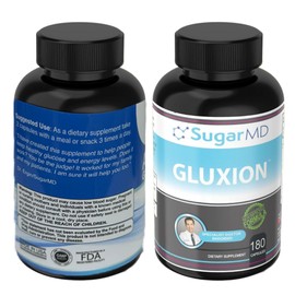 SugarMD GLUXION 3X Strength Formula | Advanced Botanical & Nutrient Blend for Spike Control| Vegan, Non-GMO, 180 Capsules