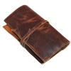 Jaald Genuine Leather Pencil Roll Brush Case Pen Holder Organizer