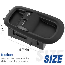 Hoypeyfiy GK2T-14A132-CA Double Window Control Switch, Replacement for Ford Transit 2014 2015 2016 2017 2018 2019 (Left Driver Side)