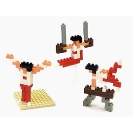 Nanoblock X Ozu Makoto Olympic Gym Vault a Horse, Rings, Floor Nbcb-005