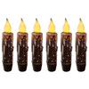 CVHOMEDECO. Real Wax Hand Dipped Battery Operated LED Timer Taper