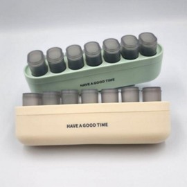 portable daily Pill case vanilla yellow