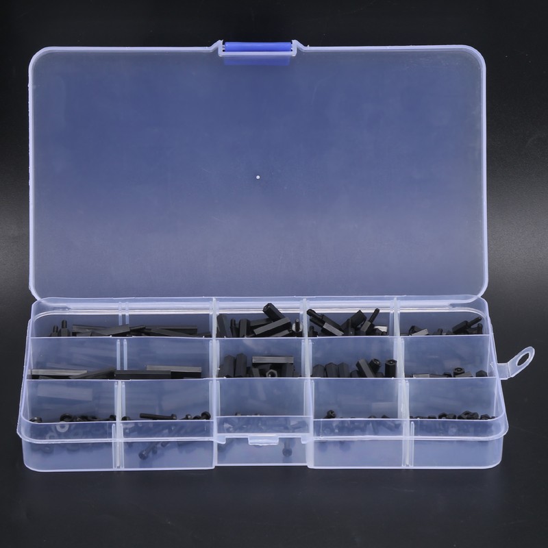 320pcs M2 Nylon Male to Female Hex Spacers Screw Nut