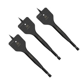3 x SabreCut SCRIW36_3 36mm x 152mm Impact Rated Flat Wood Spade Bits Compatible with Bosch Dewalt Makita Milwaukee and Many Others