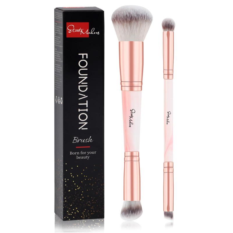 START MAKERS Brochas de Maquillaje de Doble Punta, Set de