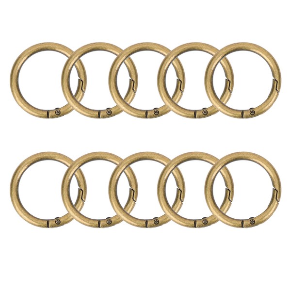 Carabiner Hook, Round, 27 mm, Pack of 10 for Handbags,