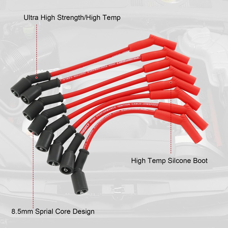 JDMSPEED New Performance Spark Plug Wires Replacement for Chevy GMC