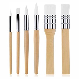 Haptufer 6PCS Paintbrush Set, Nylon Paint Brushes Small Paint Brushes ArtSupplies for Acrylic Watercolor Painting