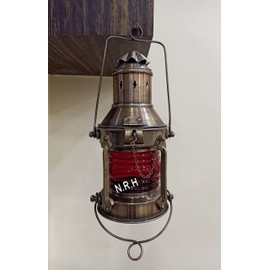 Vintage Antique Oil Lamp Maritime Ship Lantern-Anchor Boat Light Lamp Decor