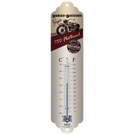 Nostalgic Art 40361138014 Thermometer Harley-Davidson Flathead, Steel, Grey, 28 x 7 x 0.2 cm