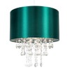 Modern and Eye-Catching Emerald Forest Green Satin Shimmer Fabric Pendant