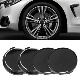 Tobenbone 4 PCS Car Wheel Hub Center Caps, 2.36" OD 2.2" ID Center Caps for Rims, Snap-in ABS Wheel Center Hub Rim Caps Cover, Universal Automotive Accessories Hub Modification Decoratio（Black）