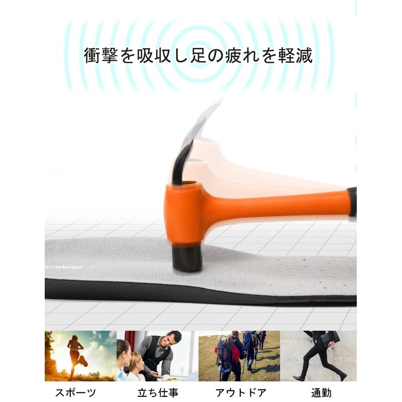 ACEFITS Insole Impact Absorption Ergonomics Design Unisex With Dedicated Pattern