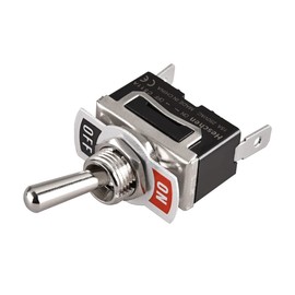 Heschen Metal Toggle Switch, C511A, SPST, maintained, ON/OFF 2 position, 15A 250VAC, 2 Tab Terminal, CE, with Waterproof Cover (20)