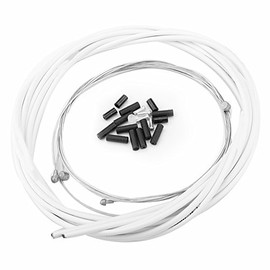 Universal Bike Brake Cable Set,Front Rear Brake Cables with Housing for Road Bicycles,Mountain Bikes,Folding Bikes (White)