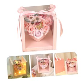 Levemolo Fancy Soap Box Rose Scented Bath Soap Set for Women Unique Birthday Mother's Day