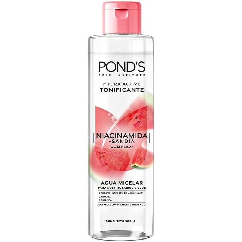 POND'S Agua Micelar Hydra Active Tonificante Sandía Complex, 100 ml