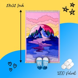 Patterned Muslim Prayer Rug for Kids | 17'' x 31'' Islamic Praying Mat for Child | Janamaz Carpet Ramadan Sajadah Islam Namaz Rugs (Pink)