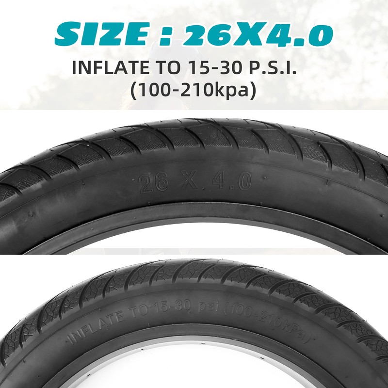 1/2 Pack Fat Tire for Ebike Mountain Snow Bike Heav1/2