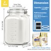 2 Pack 1 Gallon Square Super Wide-Mouth Glass Jars with