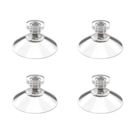 SIOPPKIK 4 x Suction Cups with Thread and Knurled Nut Diameter 40 mm - M4 Versatile Suction Cups Extra Strong for Use in Bathroom, Kitchen or Car
