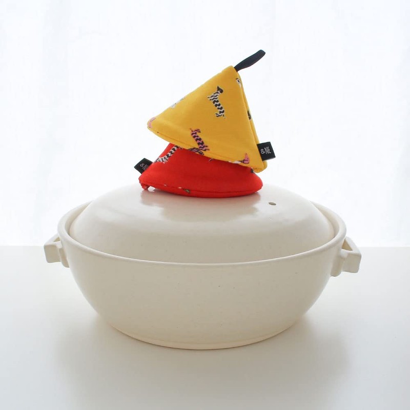 &NE NHK-048-DAWH Triangular Pot Holder, Duck White, Pot Mittens, Scandinavian