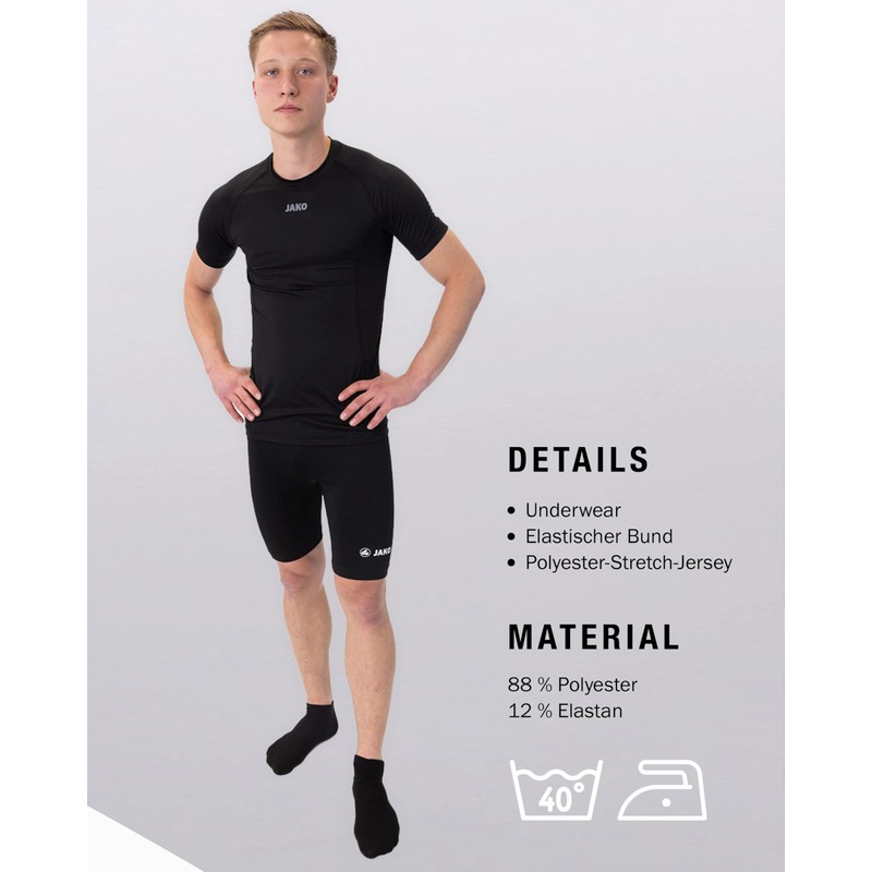 Jako Basic 2.0 Unisex Shorts, black, s