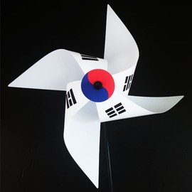 Korean Flag Decorative Pinwheel (Height 70cm, 120cm) for Garden, Store Entrance Korean Flag Pinwheel 5ea
