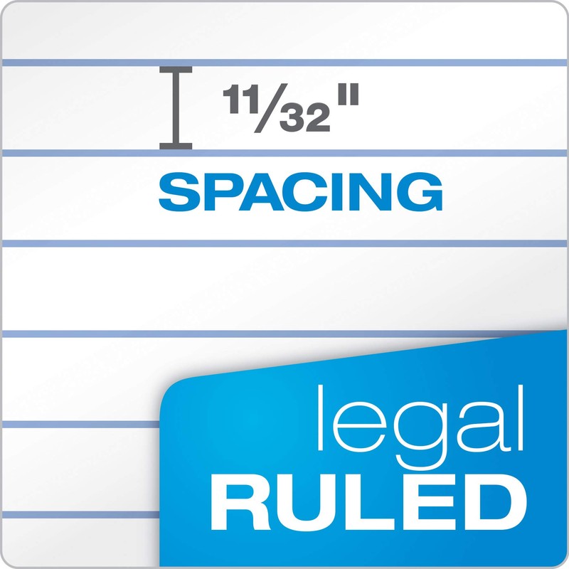 Ampad Gold Fibre Writing Pads, 8-1/2" x 11-3/4", Legal Rule,