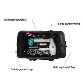 Barber Travel Case for Hair Clippers, Portable Hairstylist Traveling Bag with Detachable Shoulder Dtrap, Multifunction Travel Hairdressing Storage Case Cosmetic Organizer Box for Barber Supplies