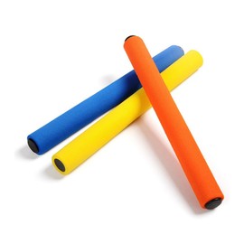 KIKEEP Track and Field Relay Batons Sticks Assorted Color Relay Running Race Batons Sticks Foam Relay Running Baton 3 Pack Track & Field Sticks (3)