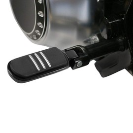 WOWTK Passenger Footpegs w/support mounting Kit for Harley Softail Deluxe Fat Boy Heritage Sport Glide Softail Slim Street Bob Breakout Low Rider 2018-2024,Gloss Black