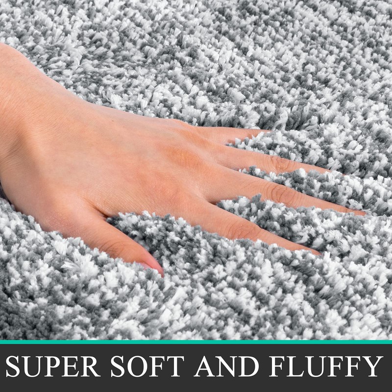 Pauwer Soft 50 x 80 cm Bath Mats, Microfiber Fluffy