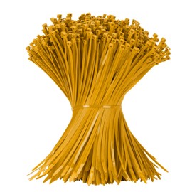 Armpow 12 Inch Zip Ties Gold 1000 PCS, 50 Lbs- Heavy Duty Tensile Strength, Nylon PA66 UV Resistant Cable Ties for Indoor and Outdoor Use - Ideal for object bundling and fastening