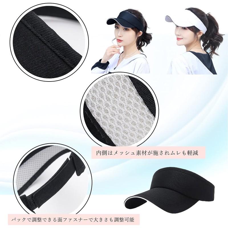 G-tiamo Women's Sun Visor, Cap, Hat, Sun Protection, Sun Protection,