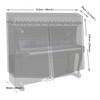 Full Upright Piano Cover Dust Sun Guard Waterproof Cloth Electrical
