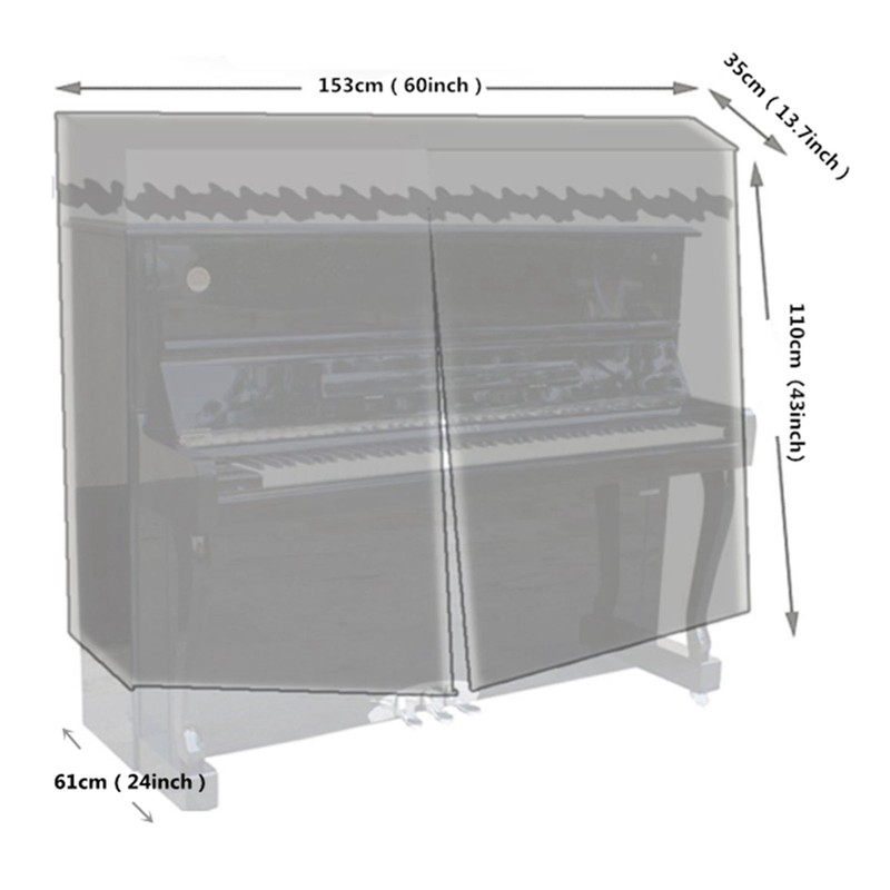 Full Upright Piano Cover Dust Sun Guard Waterproof Cloth Electrical