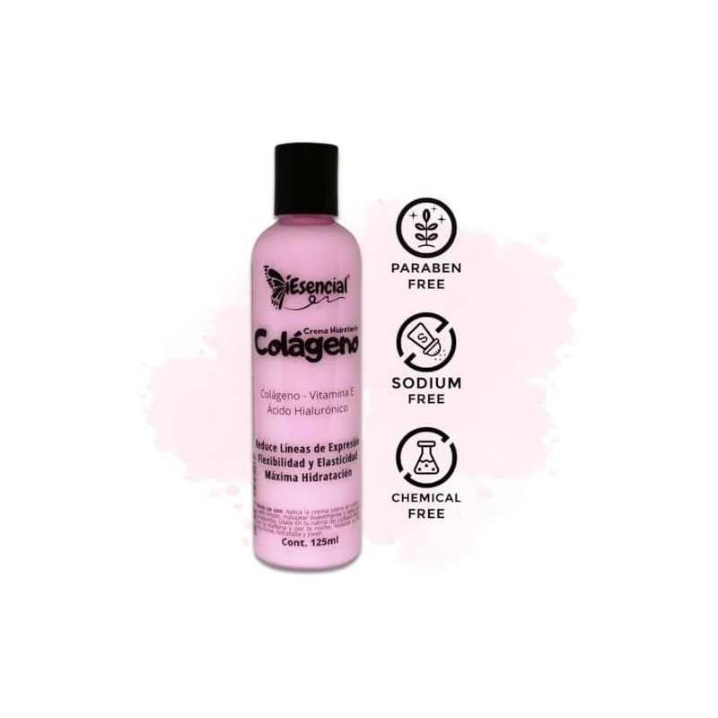 Crema Hidratante Natural de Colágeno con Acido Hialurónico 125ml