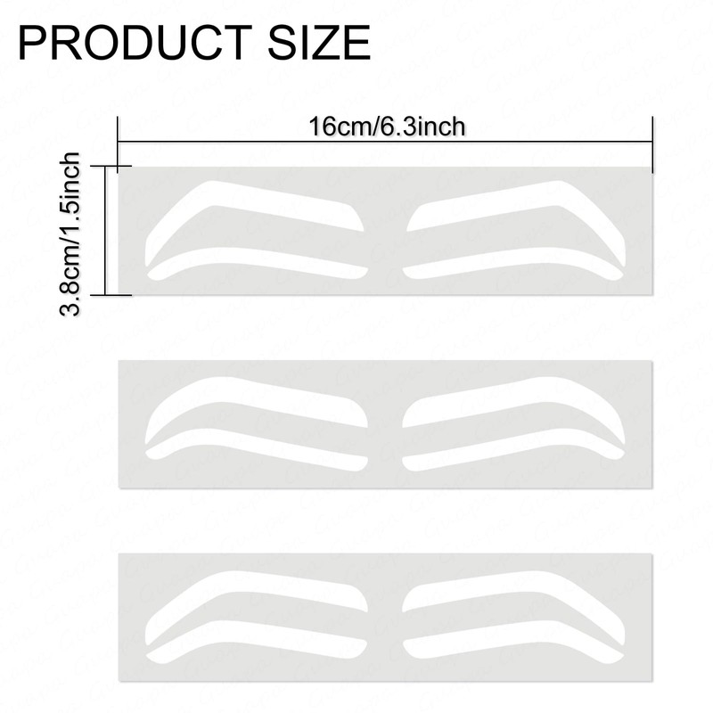 Guapa Versatile Eyebrow Stencil Kit – Multiple Shape Options for