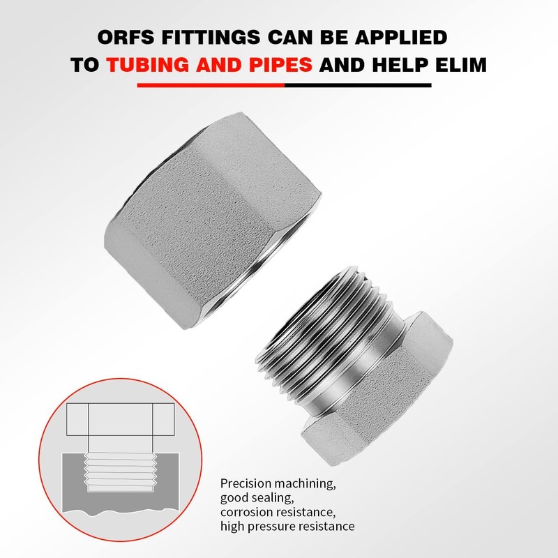 80 Pcs ORFS Cap and Plug Kit Hose Tube and