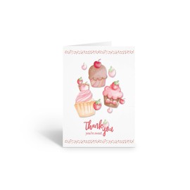 Stonehouse Collection | Strawberry Cupcakes Thank You Note Card | 10 Boxed Cards & Envelopes | Any Occasion (Strawberry Cupcakes)