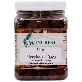 WinCrest Mini Unwrapped Hershey Kisses - 1.5 Lb Tub