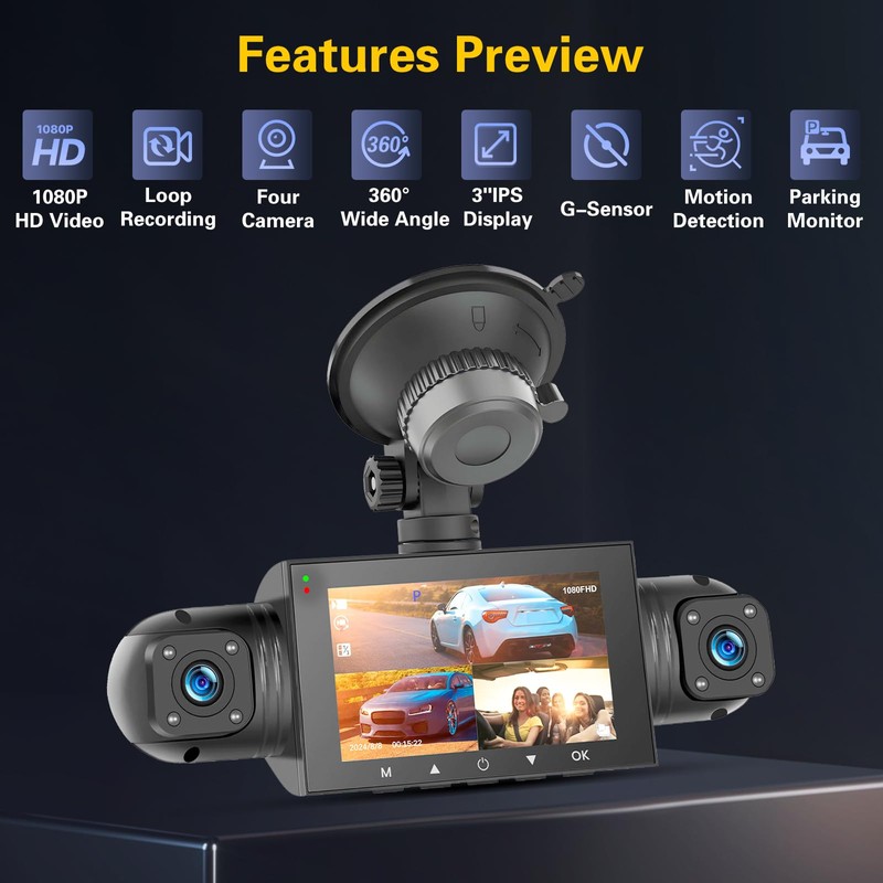 Hikity USB DVR Dash Cam for Android Car Radio Waterproof